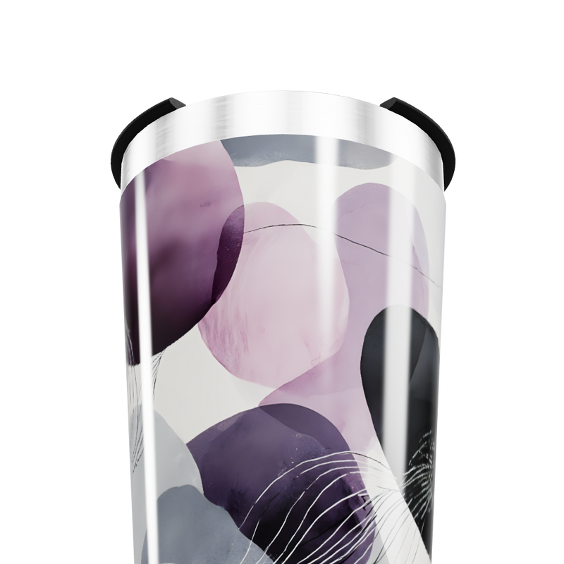 Copo Térmico - Estampa Roxa Abstrata