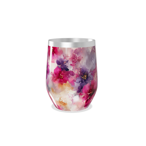 Copo Térmico Slim - Floral Colorido Aço Inox