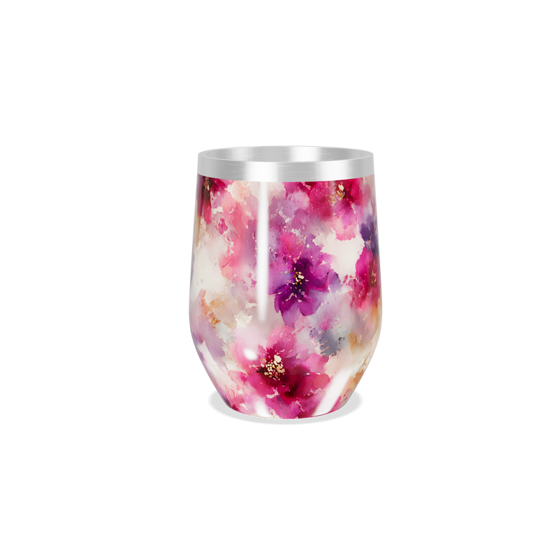 Copo Térmico Slim - Floral Colorido Aço Inox