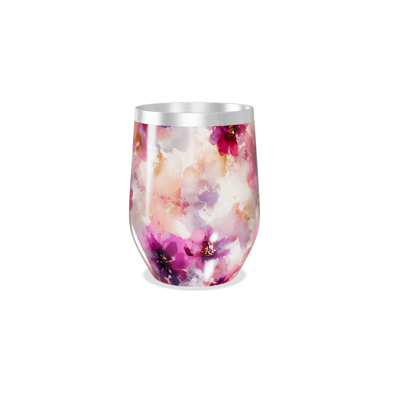 Copo Térmico Slim - Floral Colorido Aço Inox