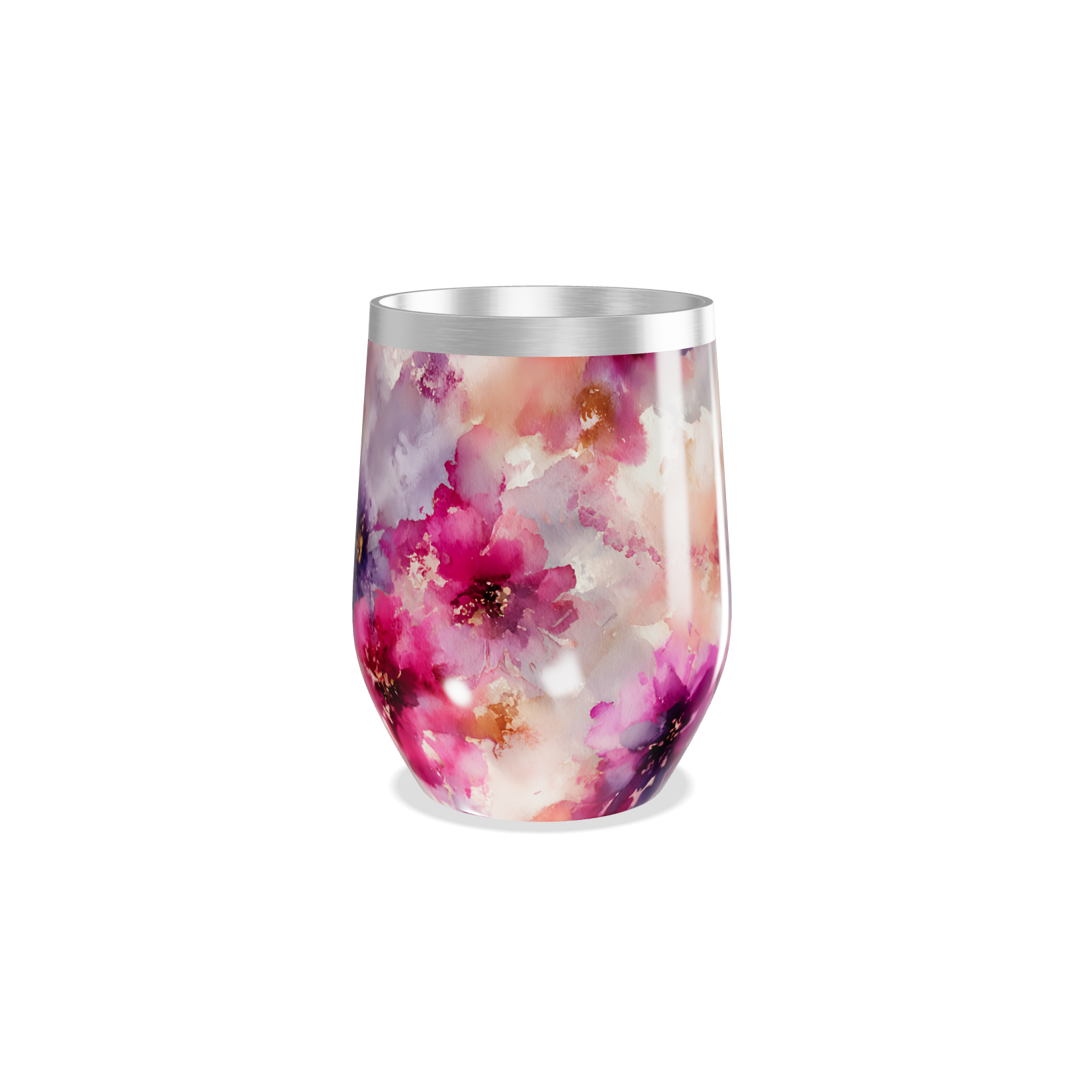 Copo Térmico Slim - Floral Colorido Aço Inox