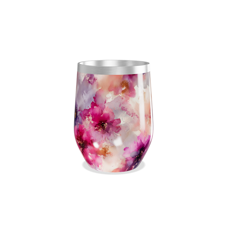 Copo Térmico Slim - Floral Colorido Aço Inox