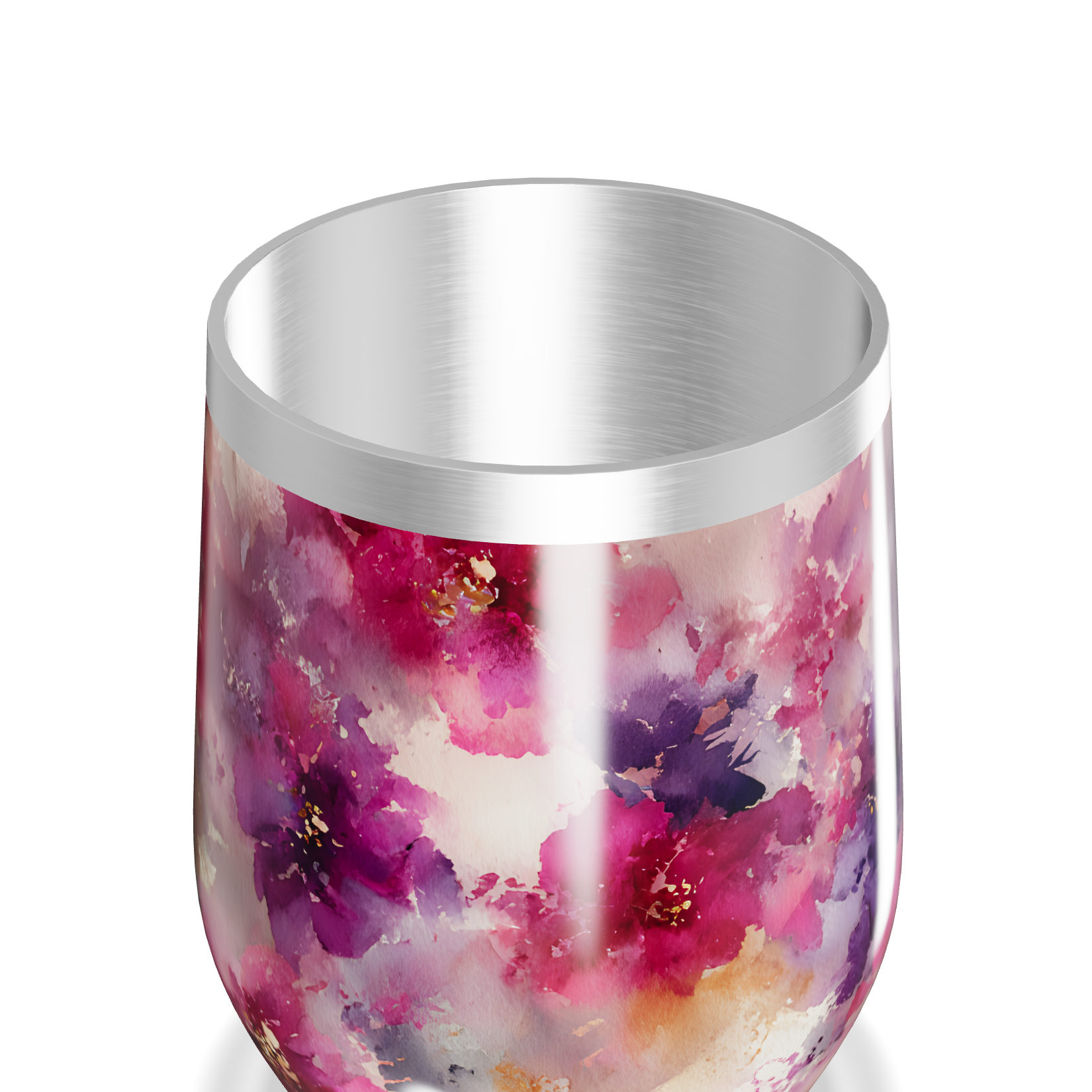 Copo Térmico Slim - Floral Colorido Aço Inox