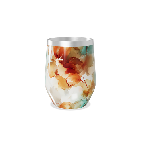 Copo Térmico Slim - Floral Colorido Aço Inox