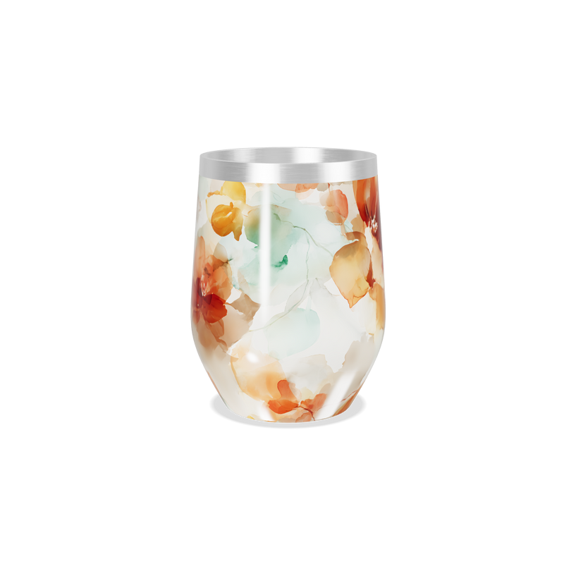 Copo Térmico Slim - Floral Colorido Aço Inox