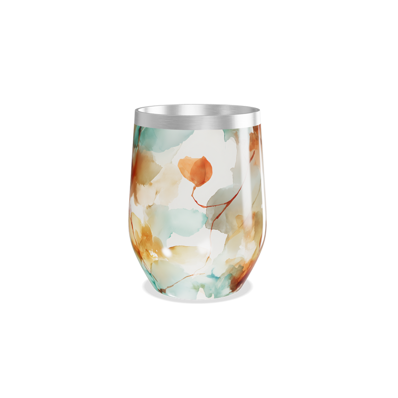 Copo Térmico Slim - Floral Colorido Aço Inox