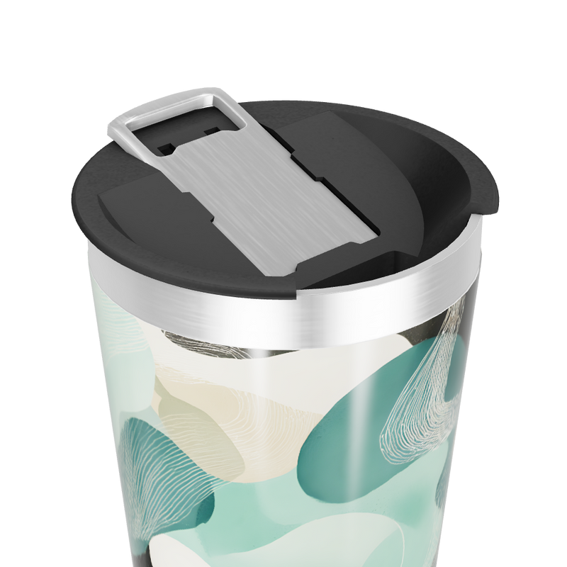 Copo Térmico - Estampa Abstrata Azul