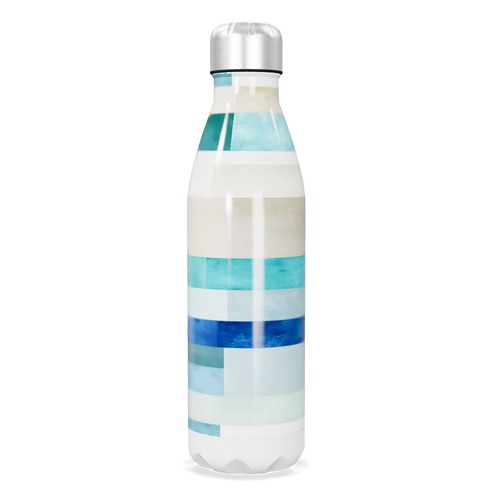 Garrafa Inox Listrada Azul e Branca