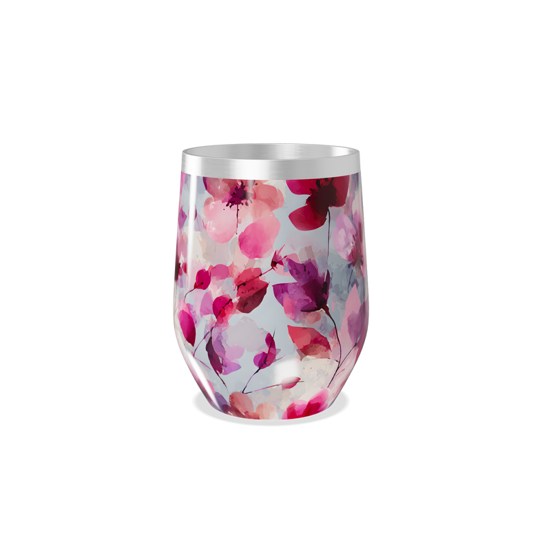 Copo Térmico Slim - Floral Colorido Inox
