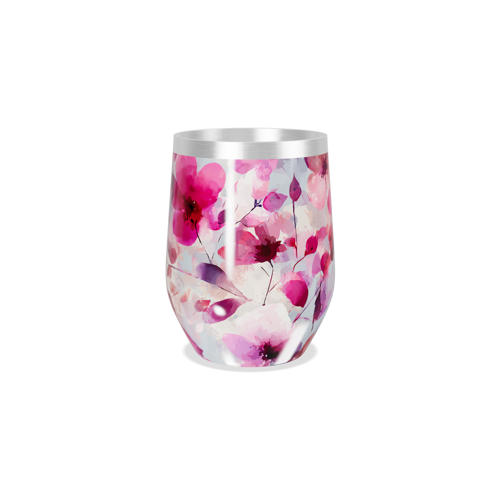 Copo Térmico Slim - Floral Colorido Inox