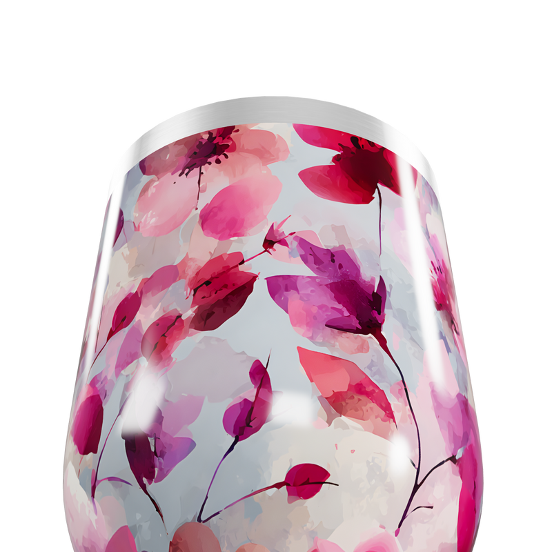 Copo Térmico Slim - Floral Colorido Inox