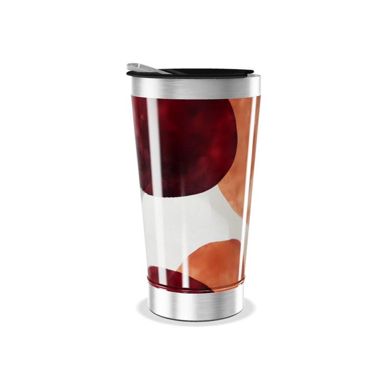 Copo Térmico - Estampa Abstrata Laranja