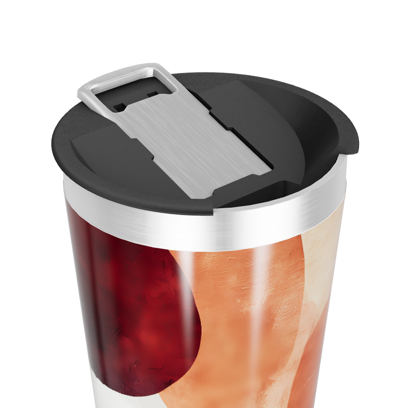 Copo Térmico - Estampa Abstrata Laranja