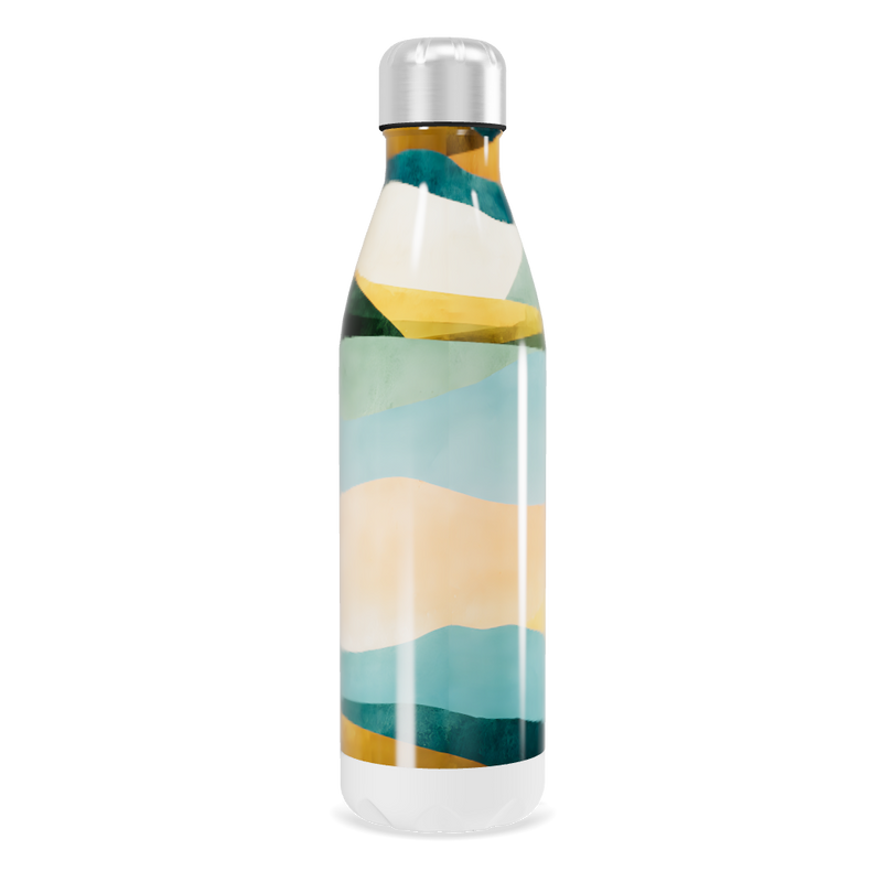 Garrafa Inox - Colorida com Design Abstrato