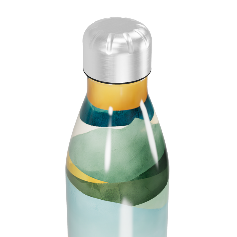 Garrafa Inox - Colorida com Design Abstrato