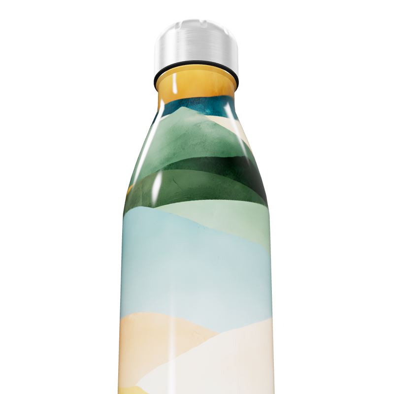 Garrafa Inox - Colorida com Design Abstrato