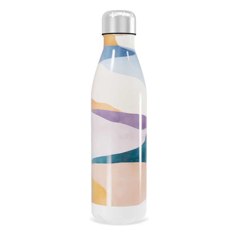 Garrafa Inox - Estampa Abstrata Colorida