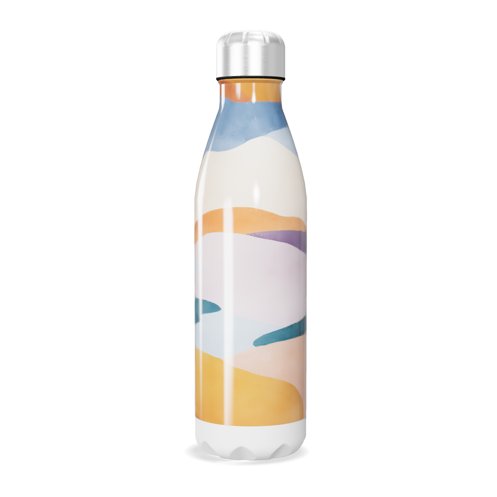 Garrafa Inox - Estampa Abstrata Colorida