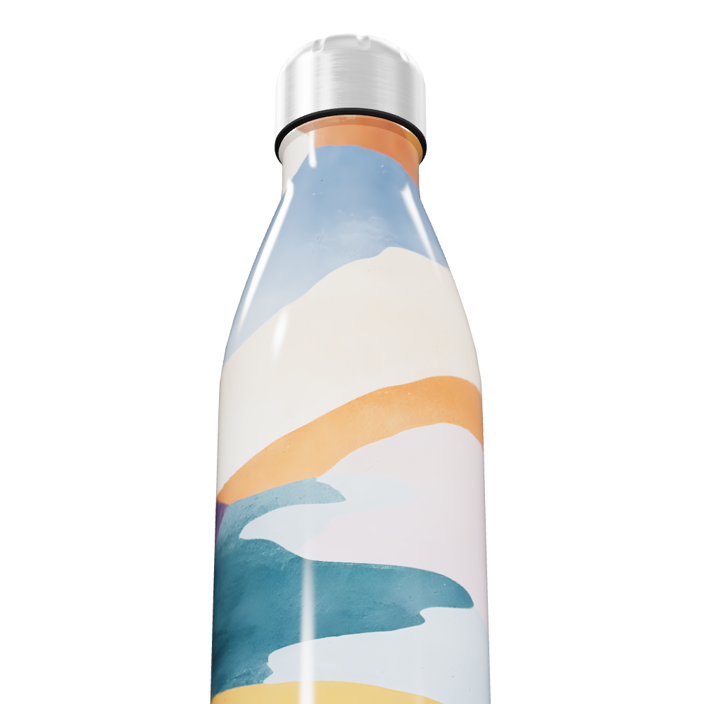 Garrafa Inox - Estampa Abstrata Colorida