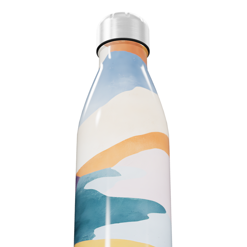 Garrafa Inox - Estampa Abstrata Colorida