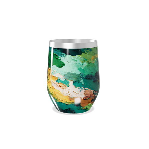 Copo Térmico Slim - Pintura Abstrata Colorida