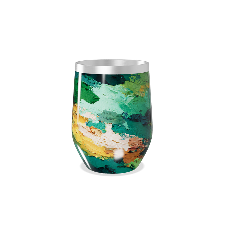 Copo Térmico Slim - Pintura Abstrata Colorida