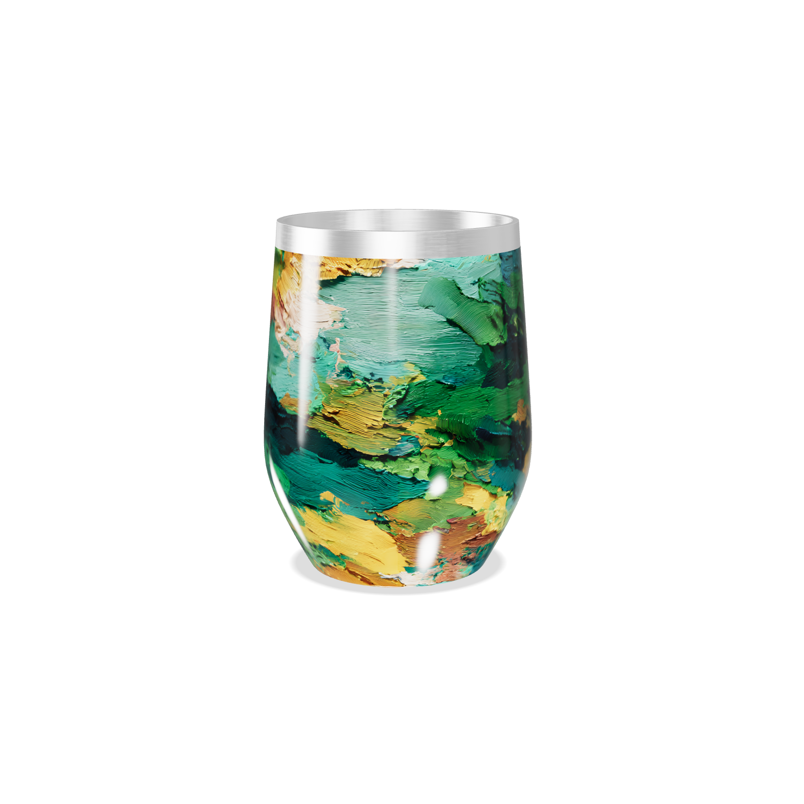 Copo Térmico Slim - Pintura Abstrata Colorida