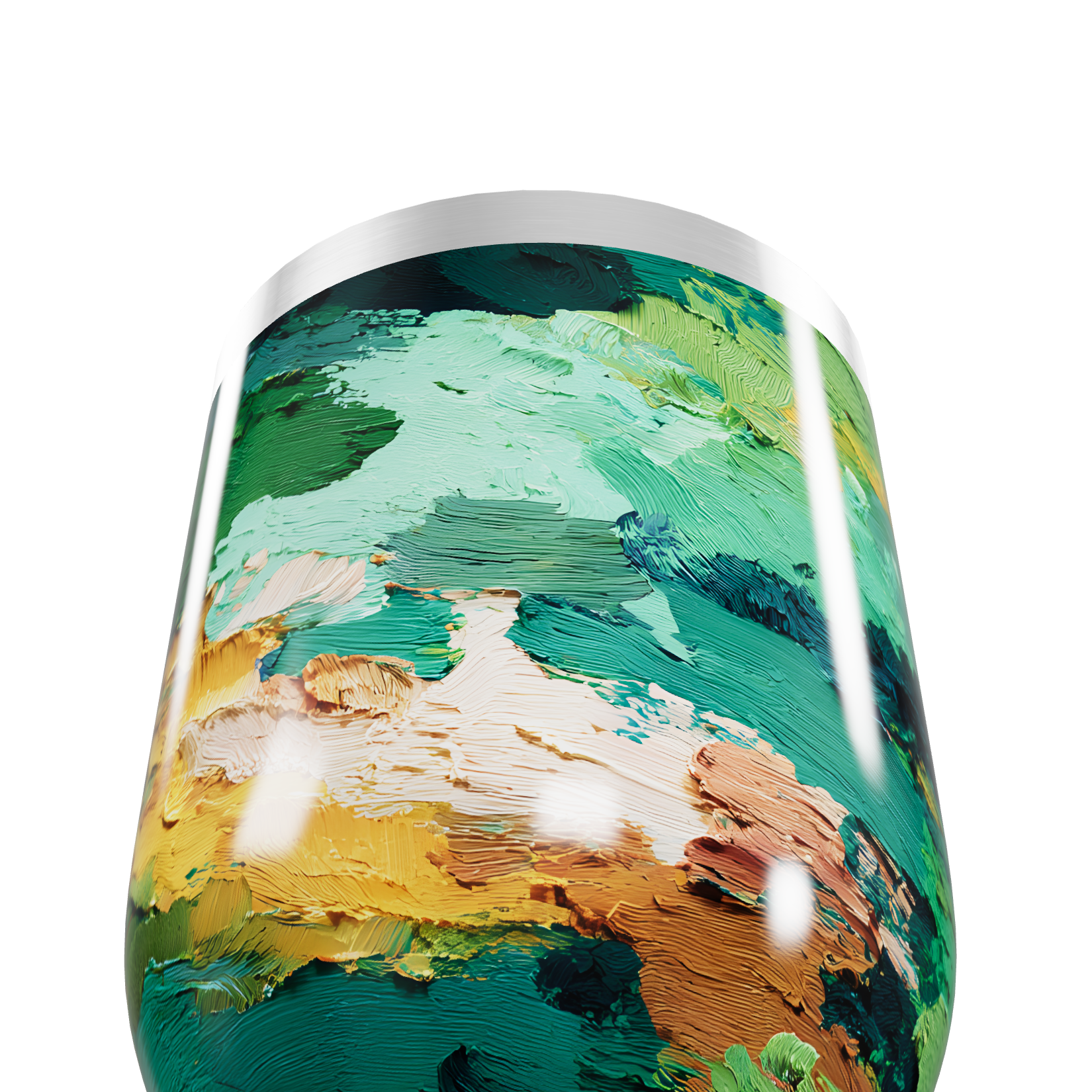 Copo Térmico Slim - Pintura Abstrata Colorida