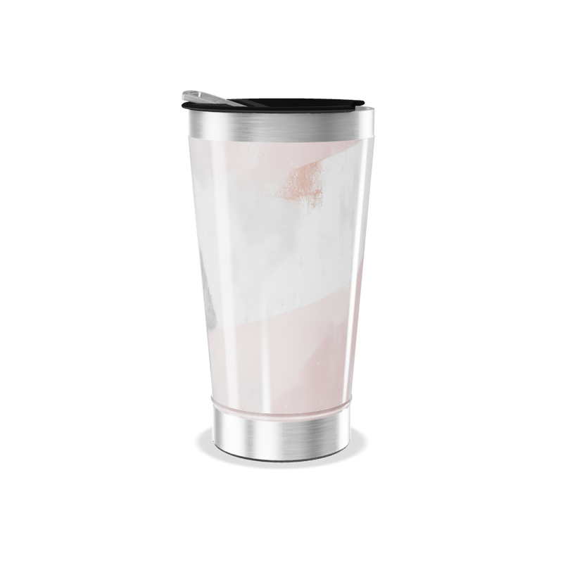 Copo Térmico - Rosa e Branco Metálico