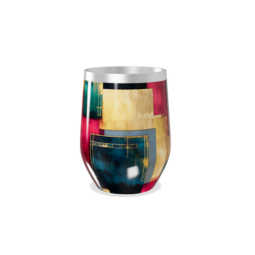 Copo Térmico Slim - Estampa Geométrica Colorida