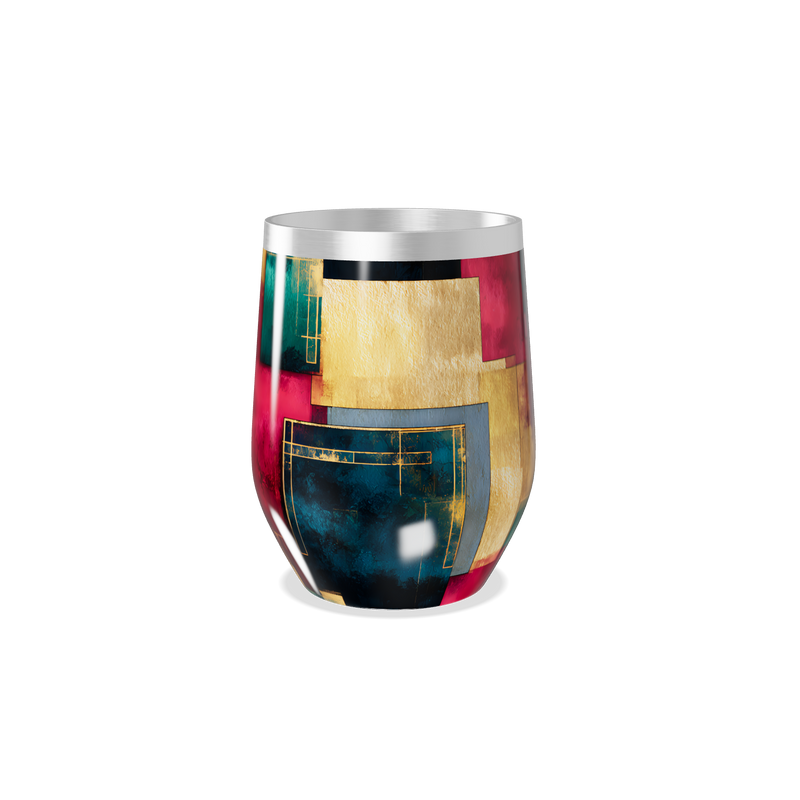 Copo Térmico Slim - Estampa Geométrica Colorida