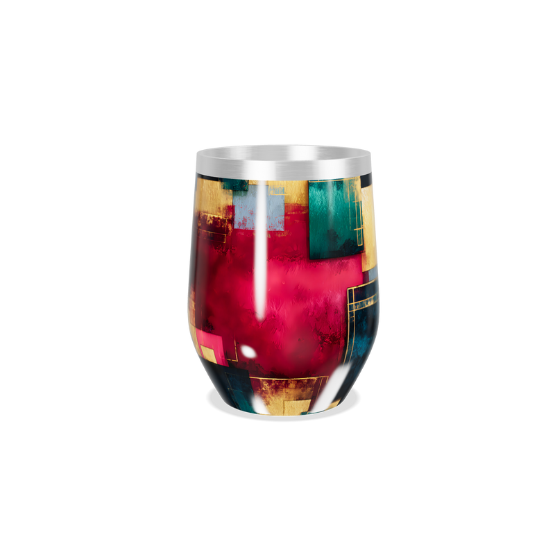 Copo Térmico Slim - Estampa Geométrica Colorida