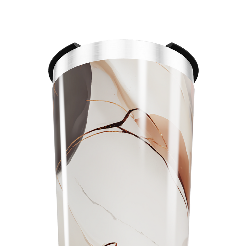 Copo Térmico - Mármore Branco e Marrom