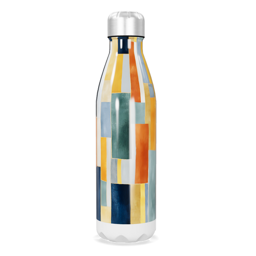 Garrafa Inox - Colorida com Estampa Geométrica