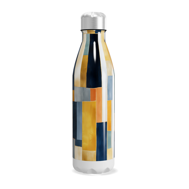 Garrafa Inox - Colorida com Estampa Geométrica