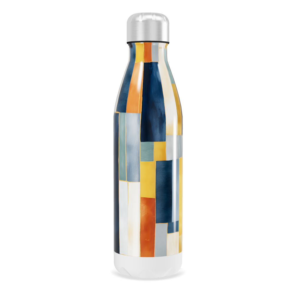 Garrafa Inox - Colorida com Estampa Geométrica