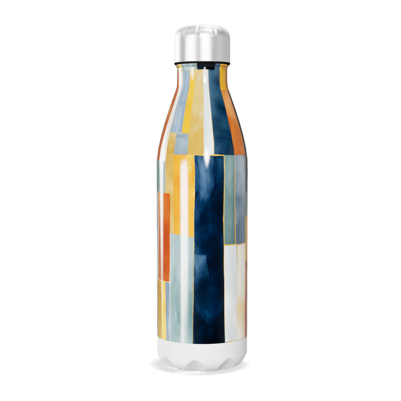 Garrafa Inox - Colorida com Estampa Geométrica