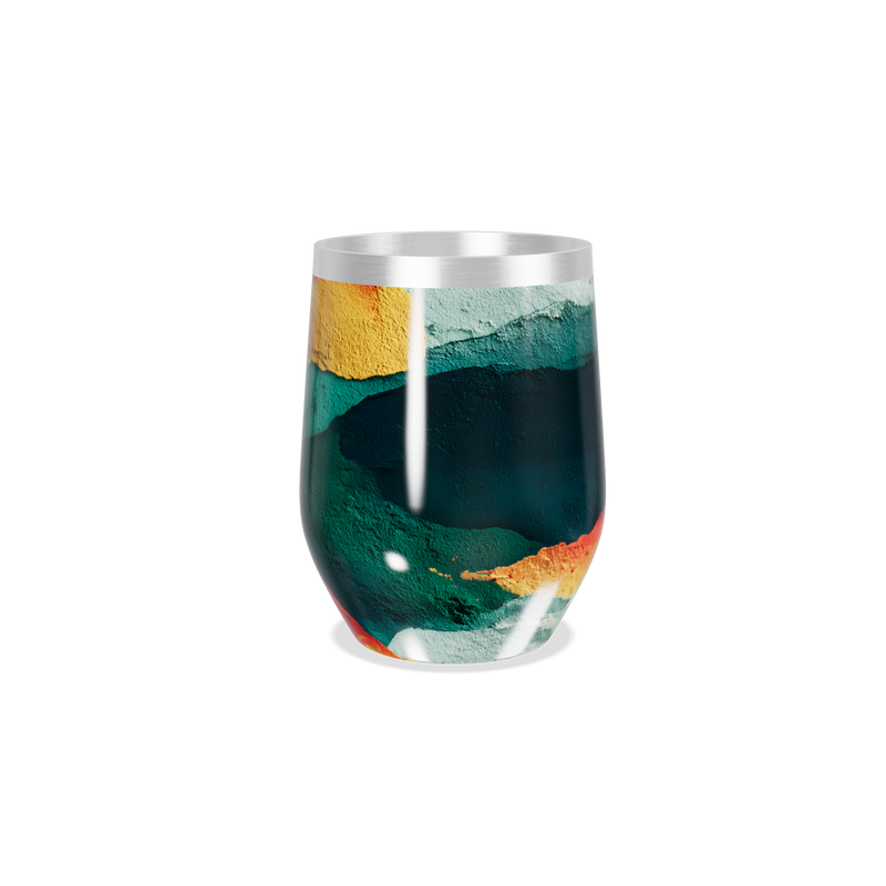 Copo Térmico Slim - Cores Abstratas Aço Inox