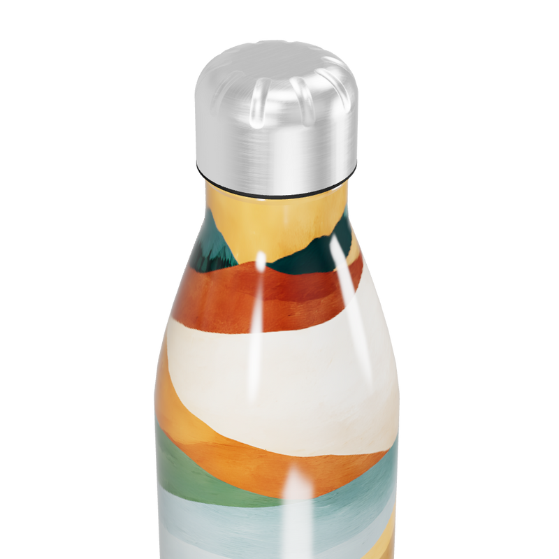 Garrafa Inox - Estampa Colorida Paisagem