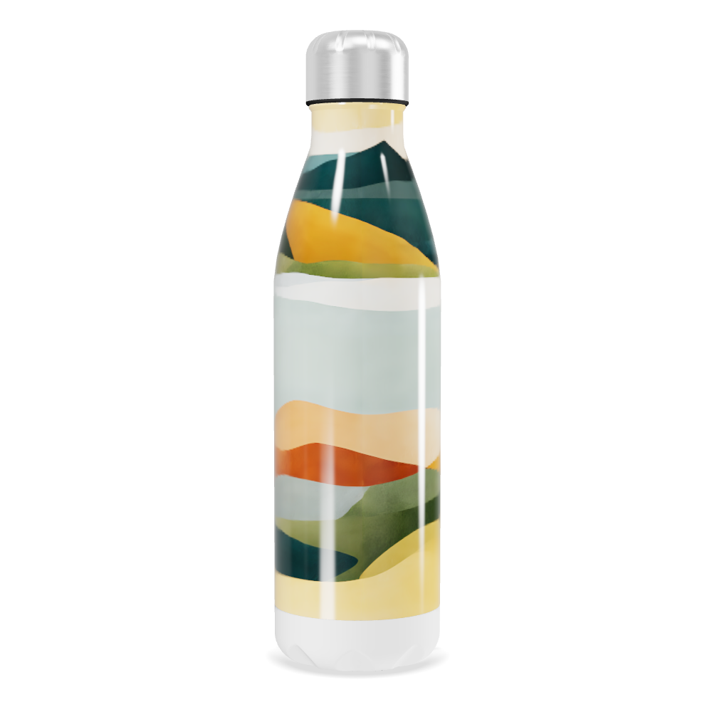 Garrafa Inox - Estampa Colorida Abstrata
