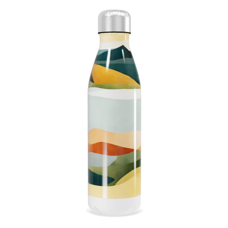 Garrafa Inox - Estampa Colorida Abstrata