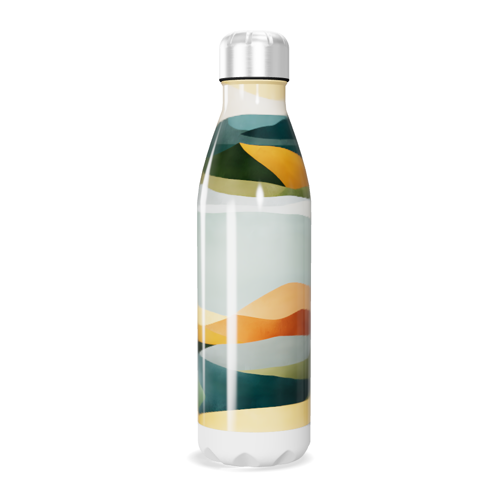 Garrafa Inox - Estampa Colorida Abstrata