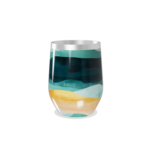 Copo Térmico Slim - Estampa Abstrata Colorida