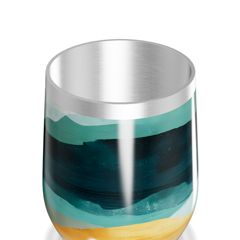 Copo Térmico Slim - Estampa Abstrata Colorida