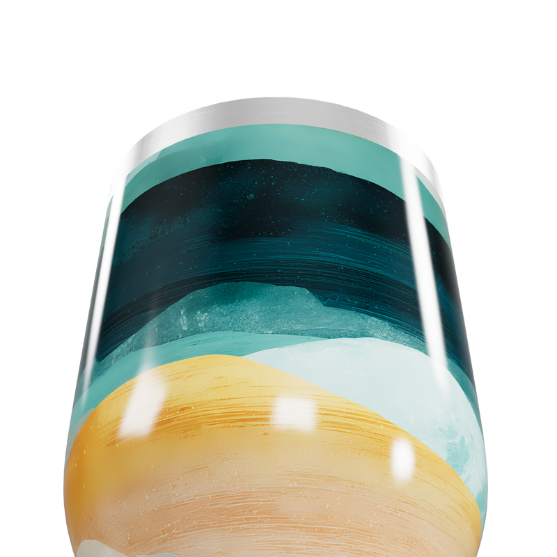 Copo Térmico Slim - Estampa Abstrata Colorida