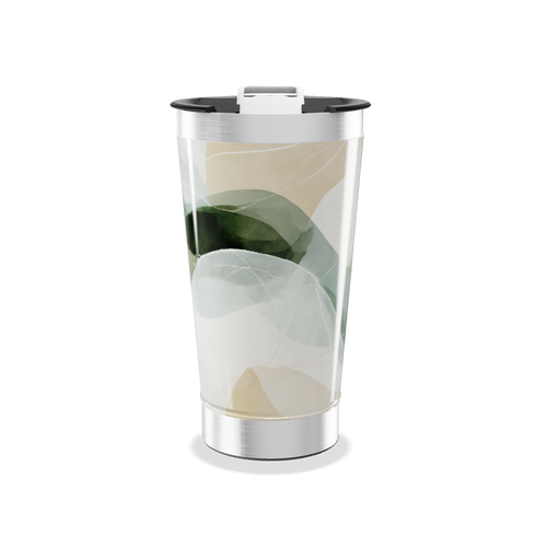 Copo Térmico - Folhas Verde Bege