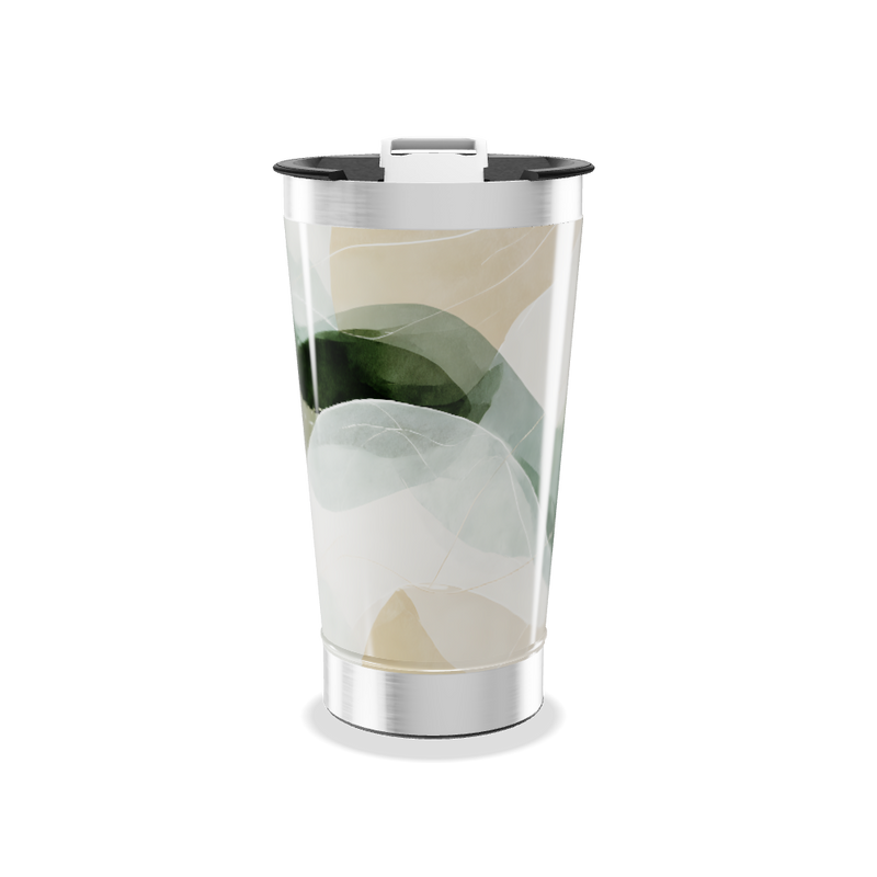 Copo Térmico - Folhas Verde Bege