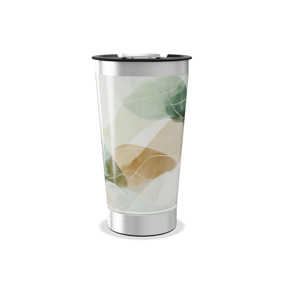 Copo Térmico - Folhas Verde Bege