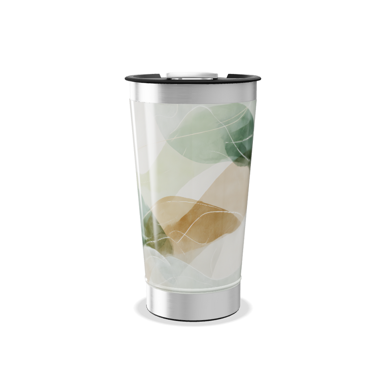 Copo Térmico - Folhas Verde Bege