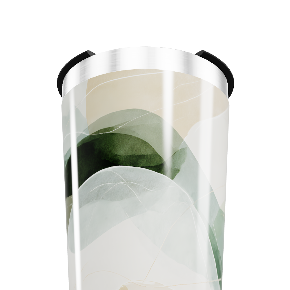 Copo Térmico - Folhas Verde Bege